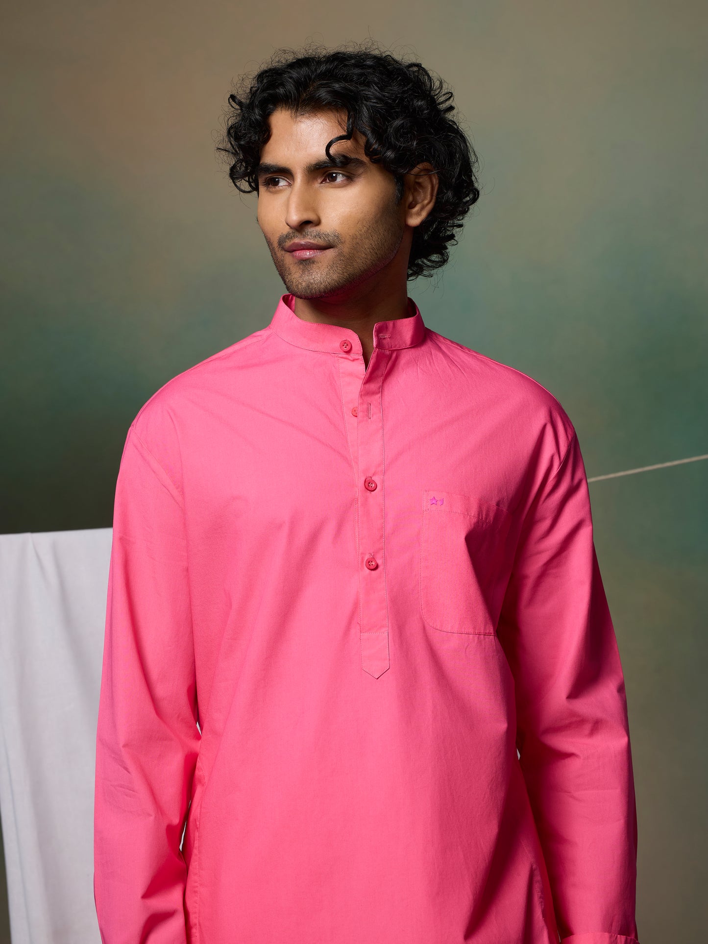 Misraa Signature Kurta - Ultra Pink (Men)