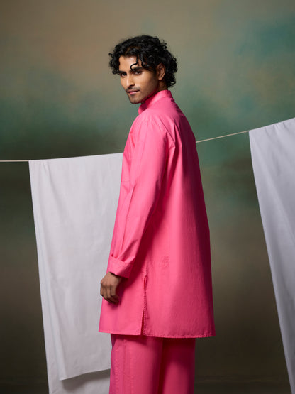 Misraa Signature Kurta - Ultra Pink (Men)