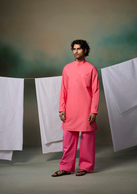 Misraa Signature Kurta - Dragon Pink (Men)
