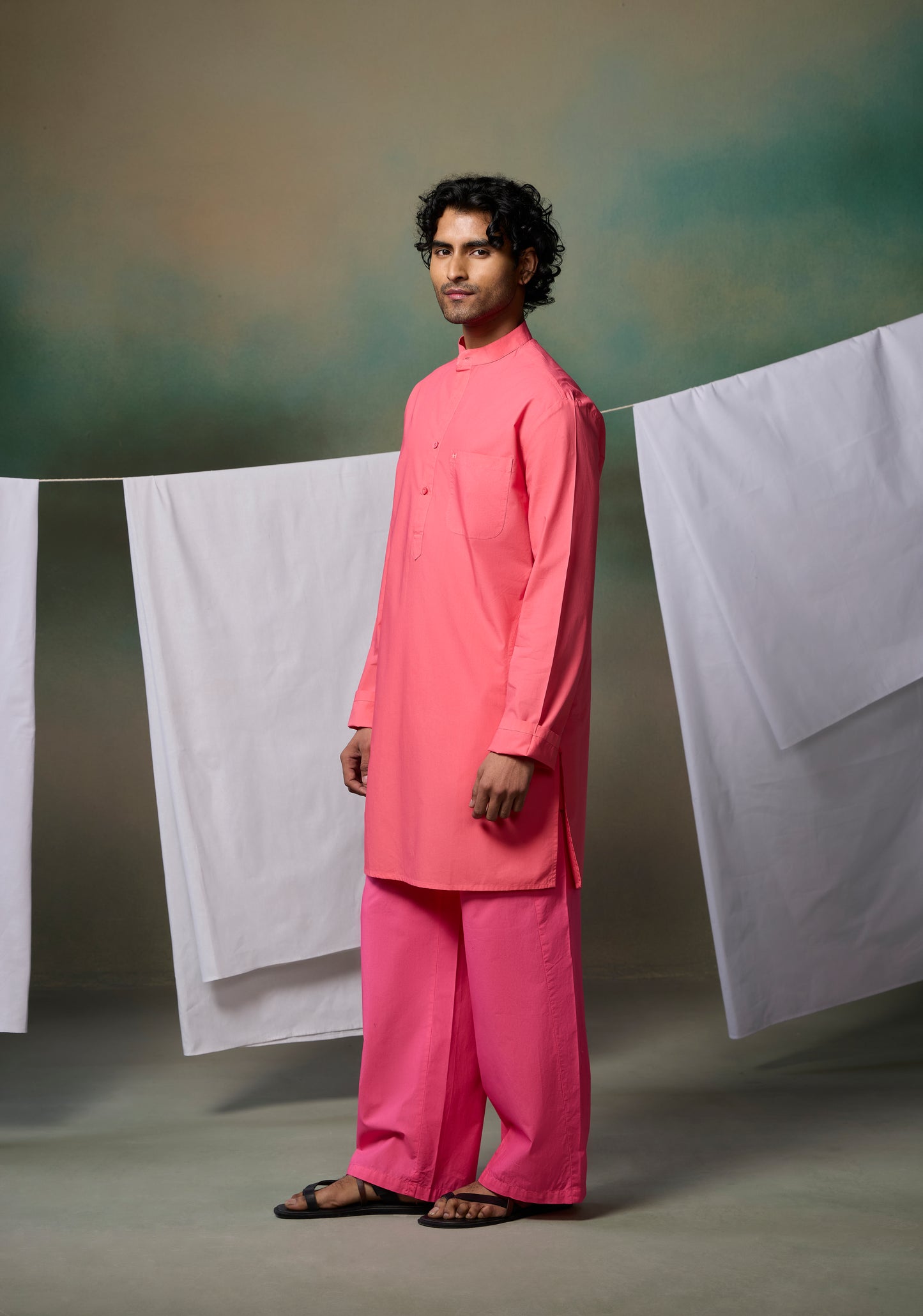 Misraa Signature Kurta - Dragon Pink (Men)