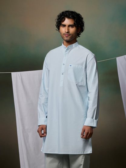 Misraa Signature Kurta - Crystal Blue (Men)