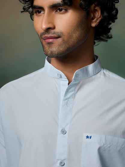 Misraa Signature Kurta - Crystal Blue (Men)