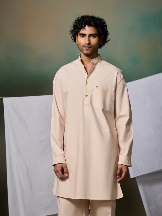 Misraa Signature Kurta - Cement Beige (Men)