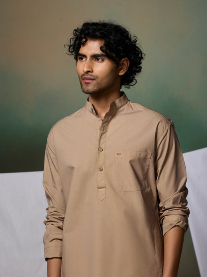 Misraa Signature Kurta - Stone Beige (Men)