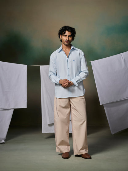 Misraa Signature poplin Shirt - Crystal Blue