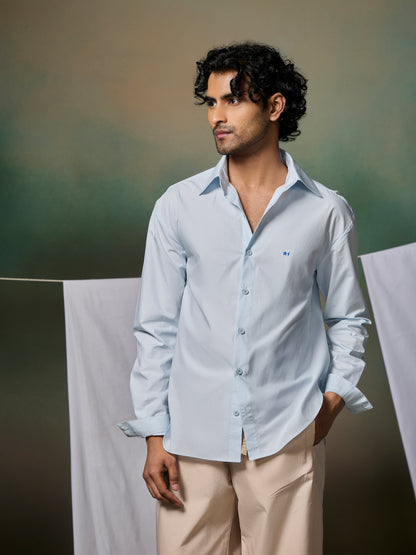 Misraa Signature poplin Shirt - Crystal Blue