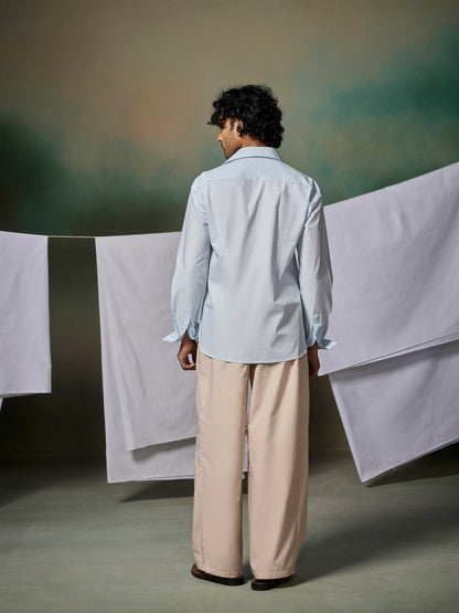 Misraa Signature poplin Shirt - Crystal Blue