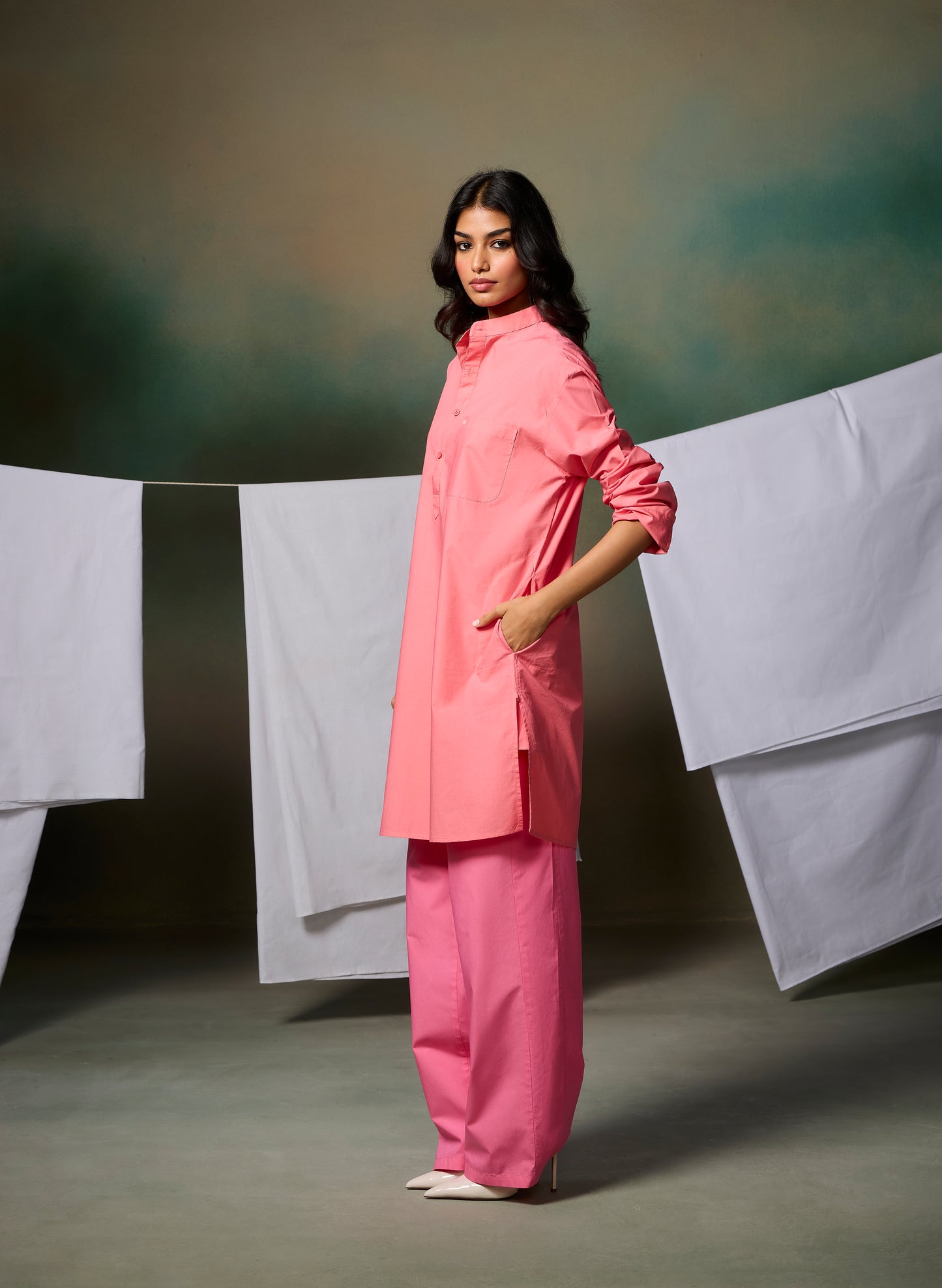 Misraa Signature Kurta - Peach Pink (Women)