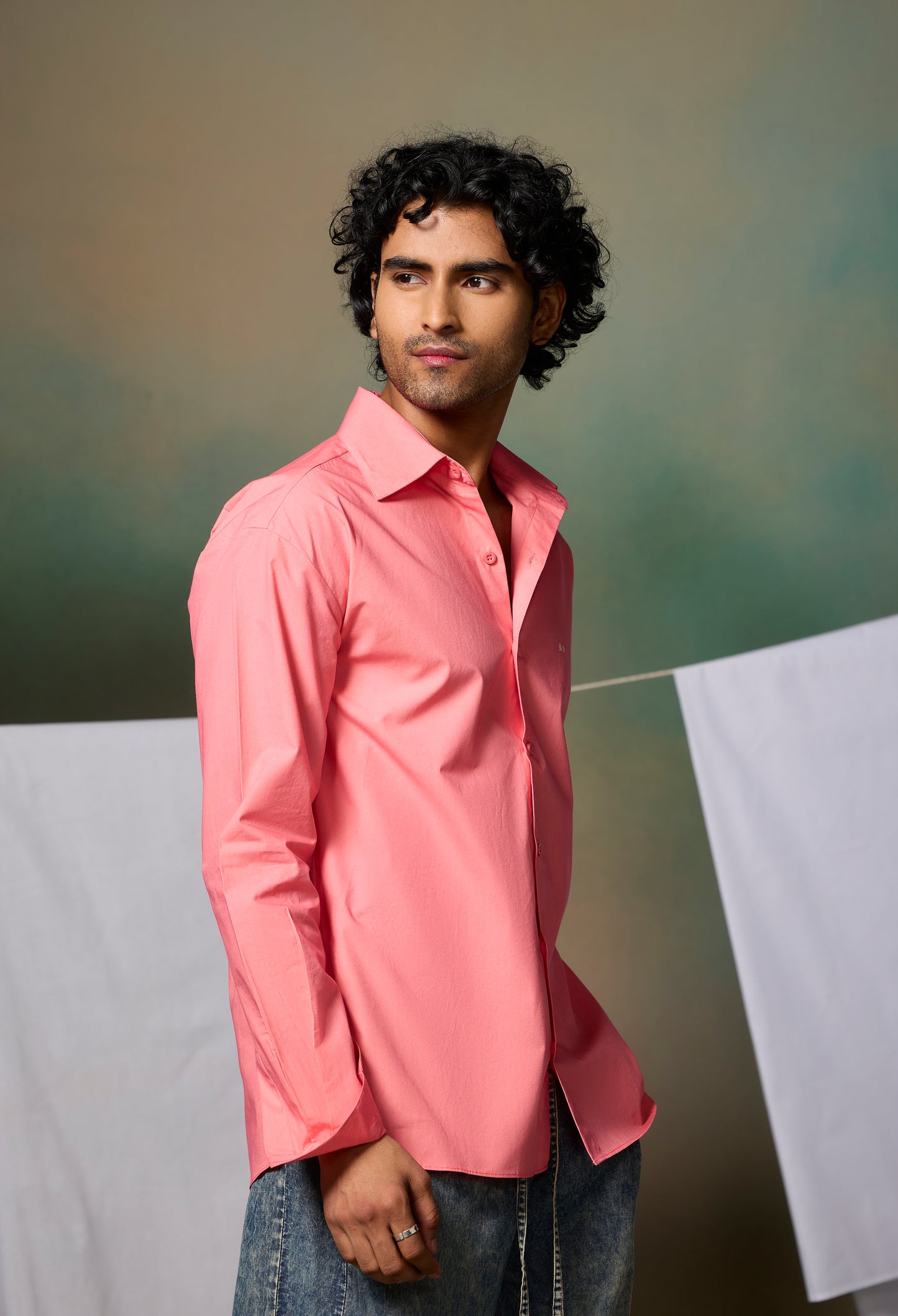 Misraa Signature poplin Shirt - Peach Pink