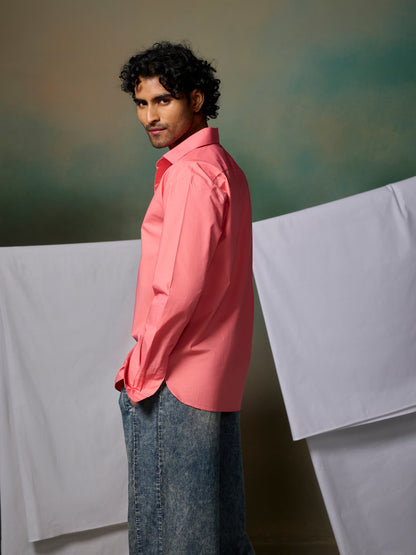 Misraa Signature poplin Shirt - Peach Pink