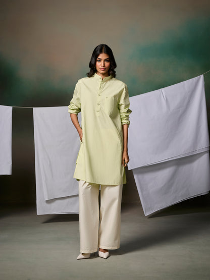 Misraa Signature Kurta - Willow Green (Women)