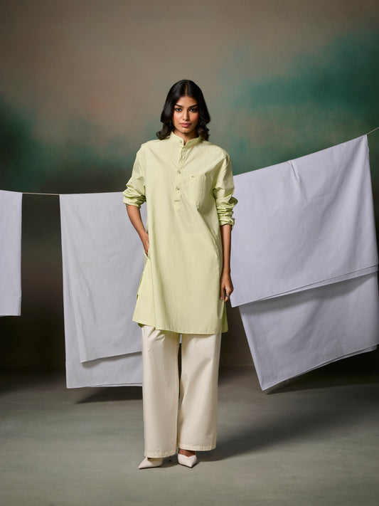 Misraa Signature Kurta - Willow Green (Women)