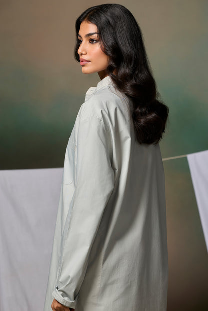 Misraa Signature Kurta - Sea Shell Grey (Women)