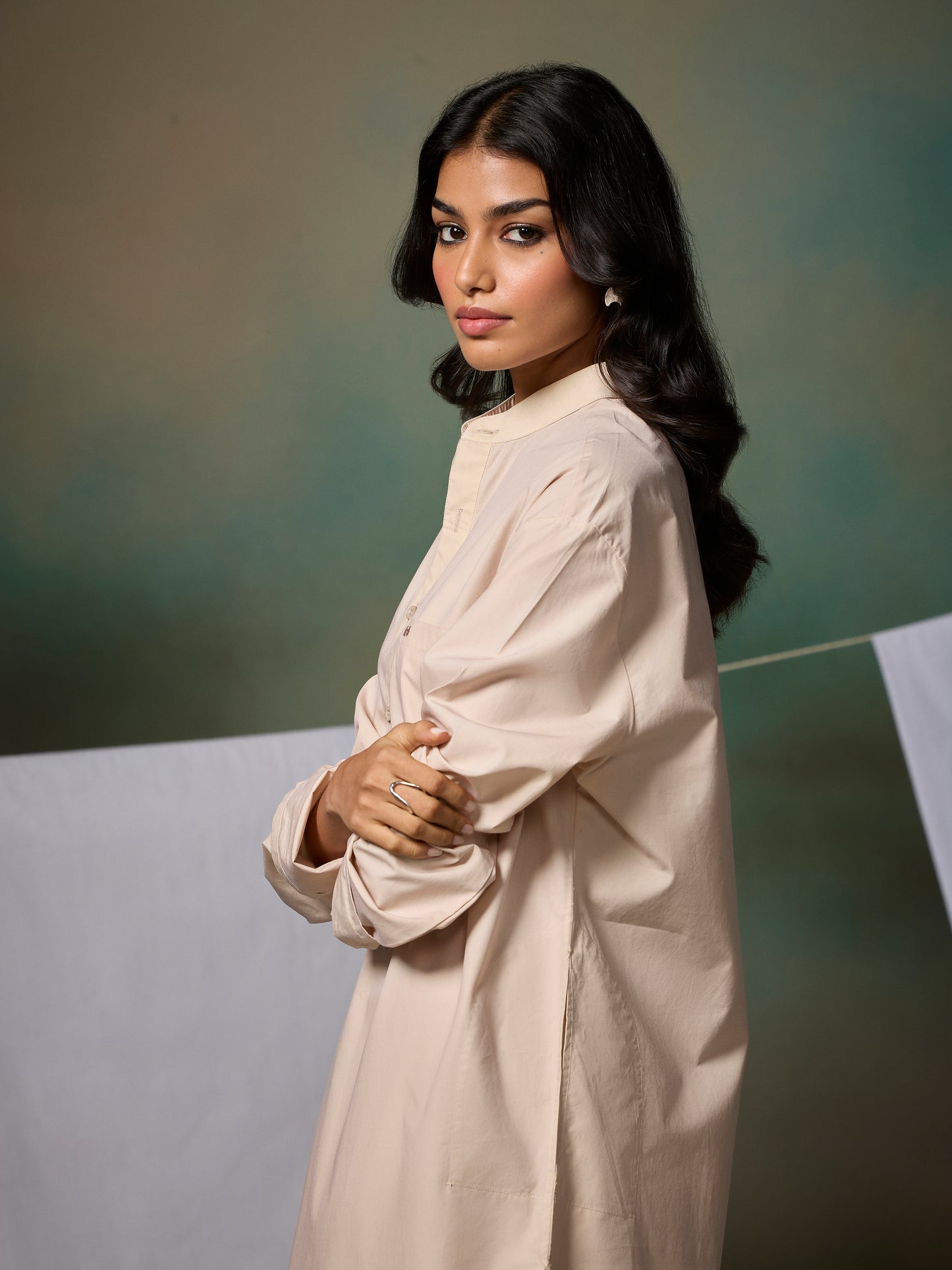 Misraa Signature Kurta - Cement Beige (Women)