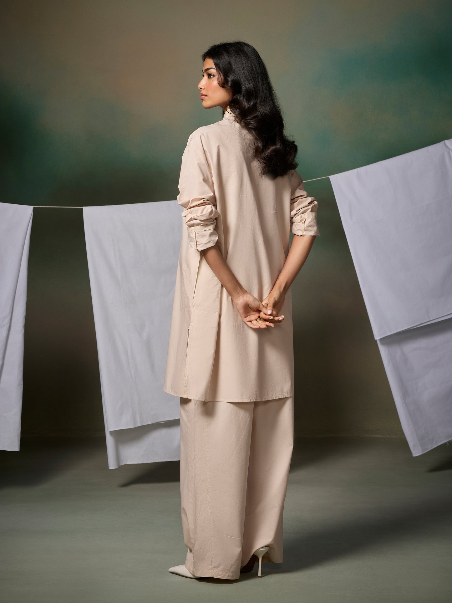 Misraa Signature Kurta - Cement Beige (Women)
