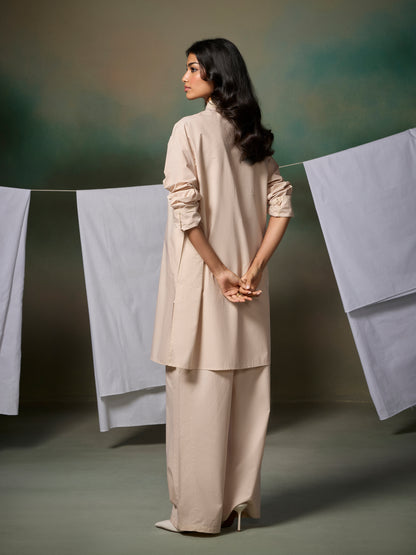 Misraa Signature Kurta - Cement Beige (Women)