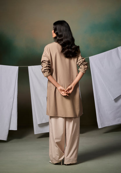Misraa Signature Kurta - Stone Beige (Women)