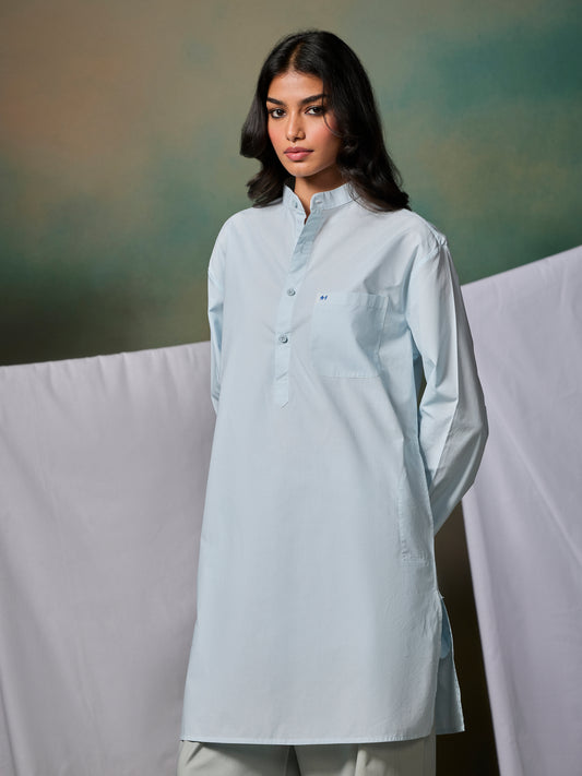 Misraa Signature Kurta - Crystal Blue (Women)