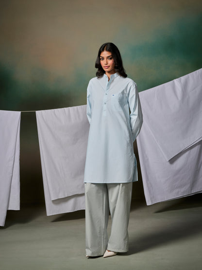 Misraa Signature Kurta - Crystal Blue (Women)