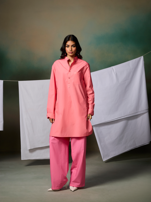 Misraa Signature Kurta - Peach Pink (Women)