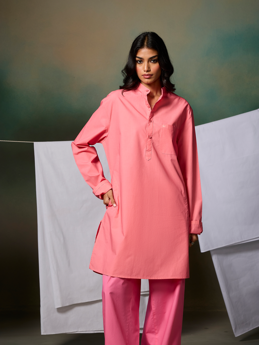 Misraa Signature Kurta - Peach Pink (Women)